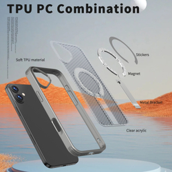 Прозрачный чехол Mesh Pro Magnetic Case для iPhone 16 Plus
