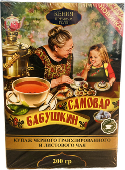 Чай Бабушкин Самовар купаж гранулировонного и листового чая 200 гр