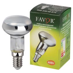 Лампа Favor R50 230-40 E14 40Вт 230В рефлектор с отражателем | Favor