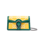 GUCCI Dionysus Leather Shoulder Bag, Crossbody Bag Extra Mini Women"s Yellow