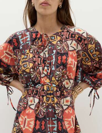 Платье Midi с узором T42008507W - Marks & Spencer