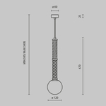 Подвесной светильник Maytoni Teatro MOD287PL-01BS1