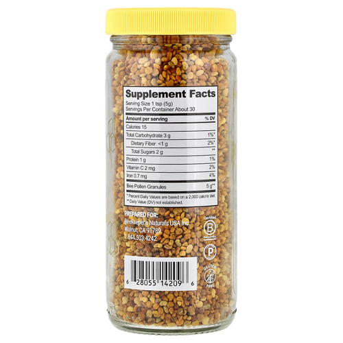 Beekeeper's Naturals, B. Fueled, пчелиная пыльца, 150 г (5,2 унции)