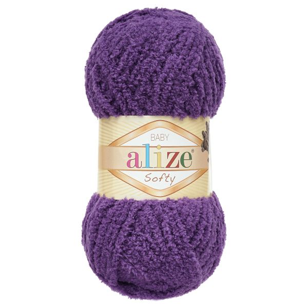 Пряжа Alize (Ализе) Softy / уп.5 мот. по 50 г, 115м, 44 темно-фиолетовый