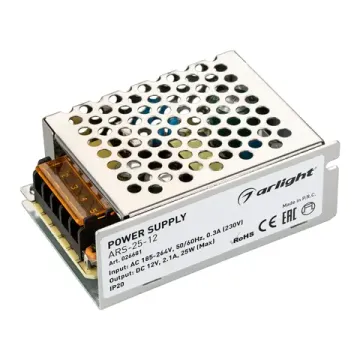 Блок питания 25W 12V 2.1A IP20 ARS-25-12 026681 Arlight