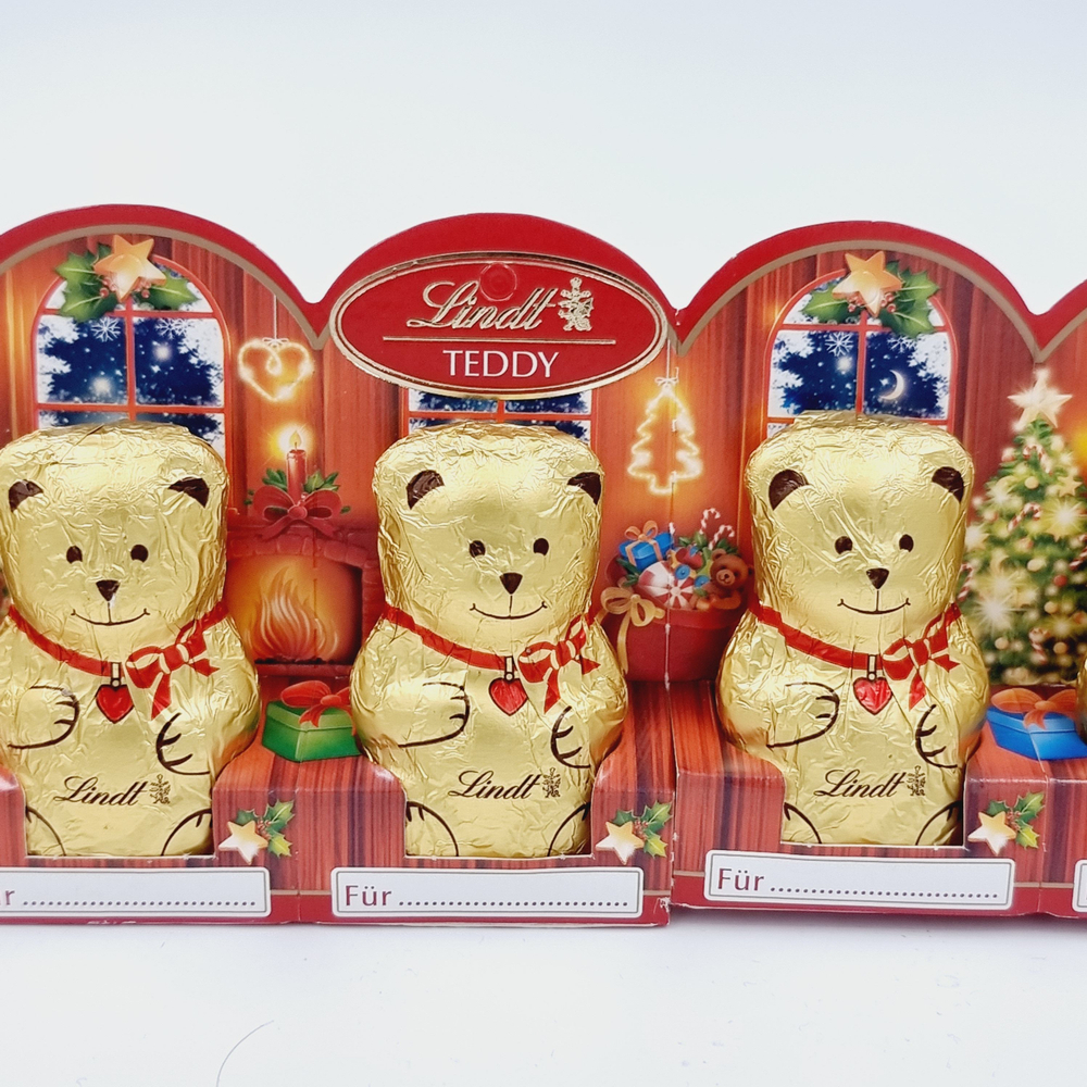 Шоколад фигурный молочный Lindt Mini Teddy (5 фигурок по10 г) 50 г