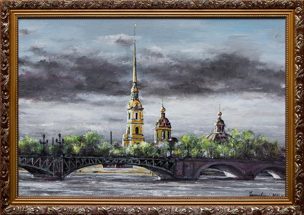 Картина маслом "Петропавловская крепость" Гутовский