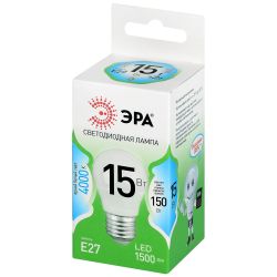 Лампа светодиодная ЭРА GREEN LINE LED P45-15W-840-E27 GL 15Вт шар яркий белый свет E27 | Лампы cветодиодные Шар (G/P)