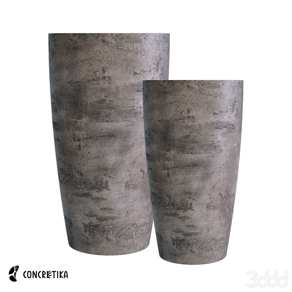 Кашпо CONUS CONCRETE GREY DARK D40 H80