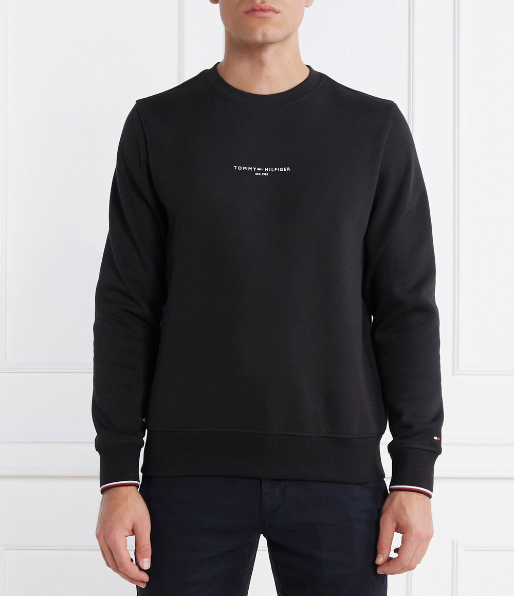 Худи LOGO TIPPED CREWNECK Tommy Hilfiger - черный(MW0MW33639)