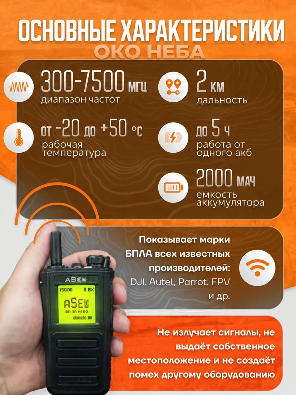 Детектор дронов и бпла aSel Labs H231B