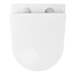 Azario Grado (прямое сиденье) подвесной безободковый унитаз белый с сидением микролифт 490*370*370