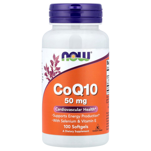 NOW Foods, коэнзим Q10 с селеном и витамином E, 100 капсул
