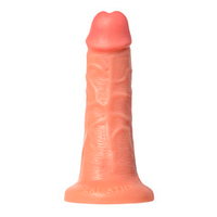 Фаллоимитатор с изогнутой головкой 20см на присоске ToyFa RealStick Caliber 983015
