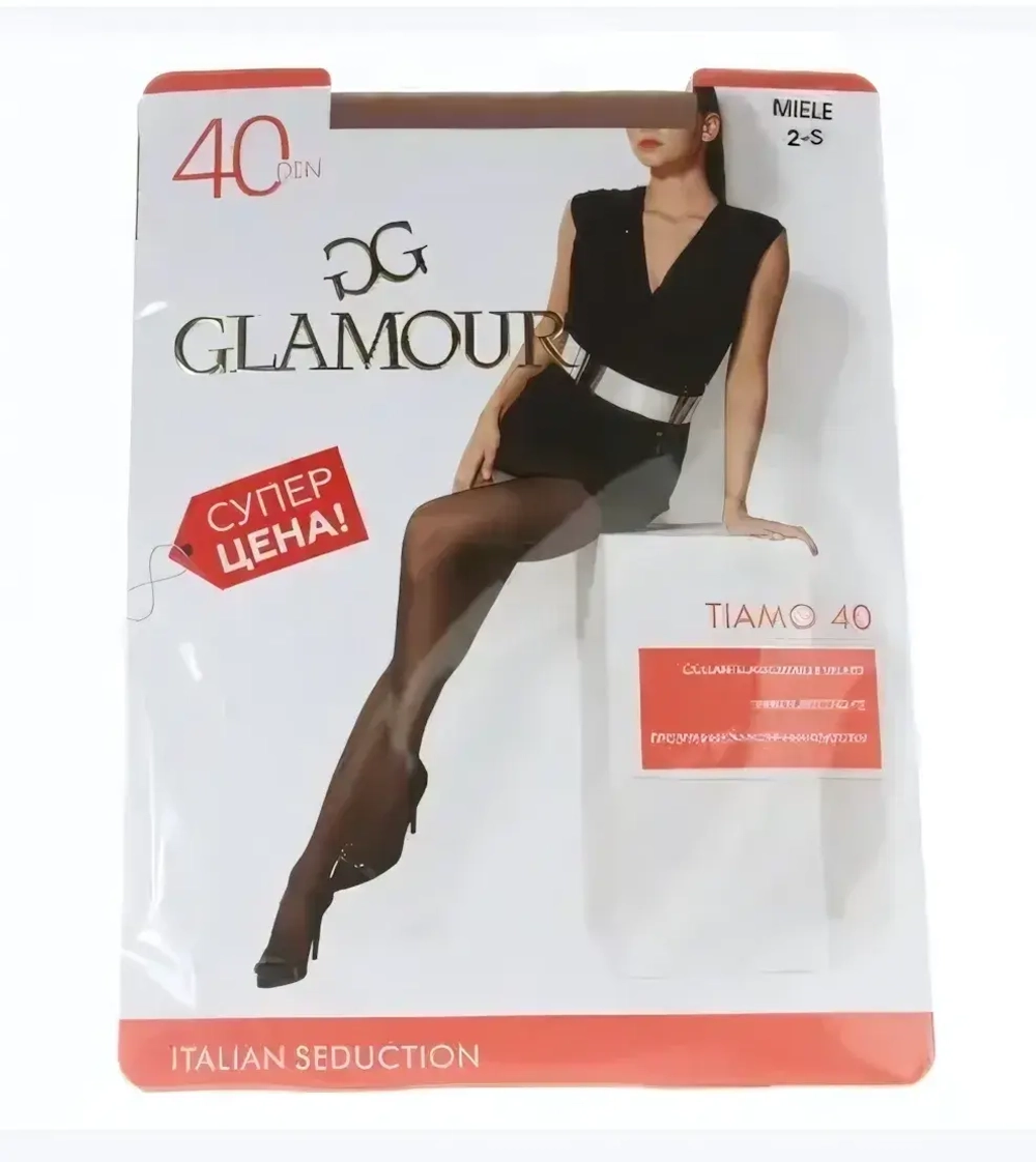 Колготки женские GLAMOUR TIAMO 40 р.2 Miele