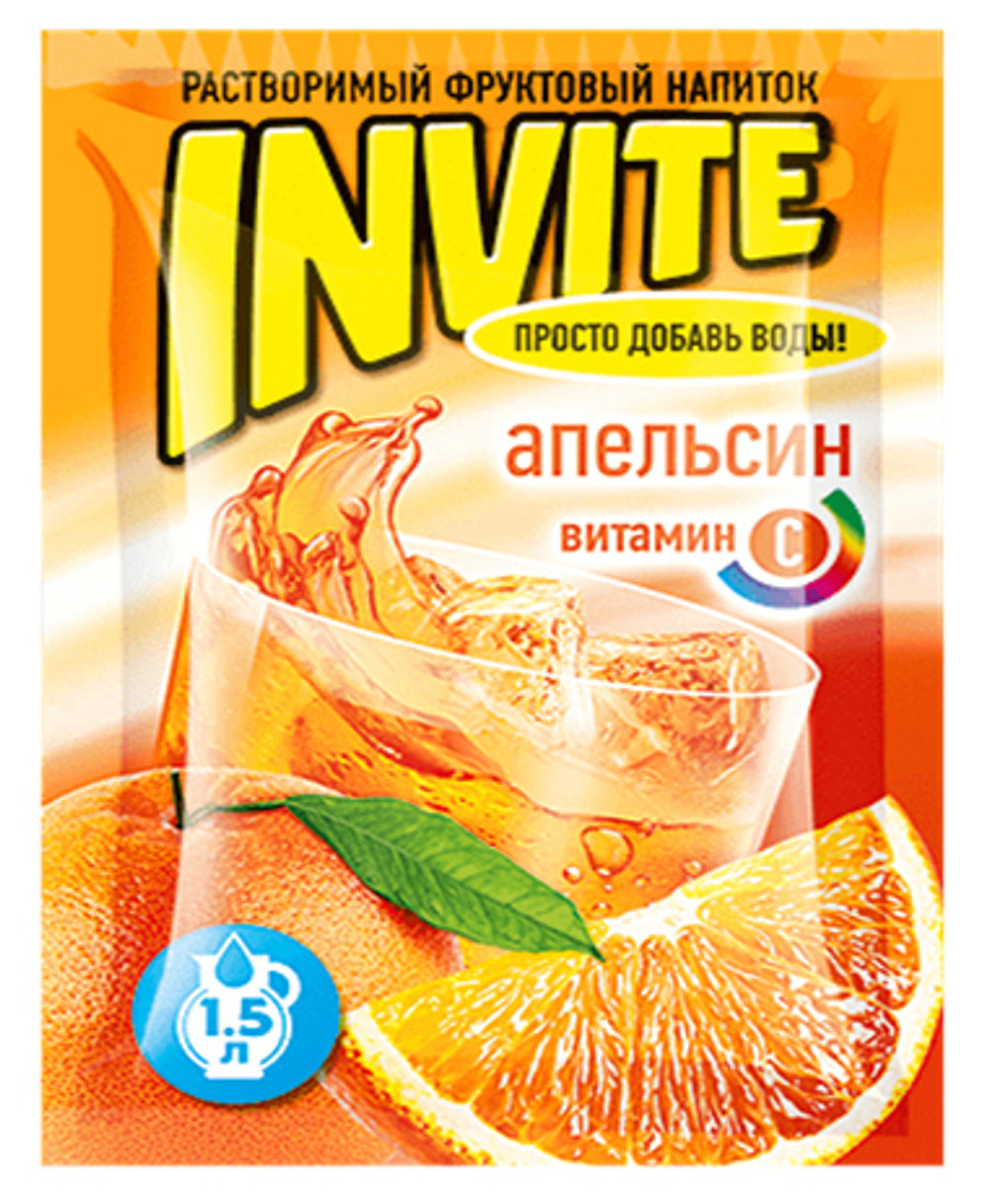 Растворимый напиток Invite Апельсин 9г*24шт