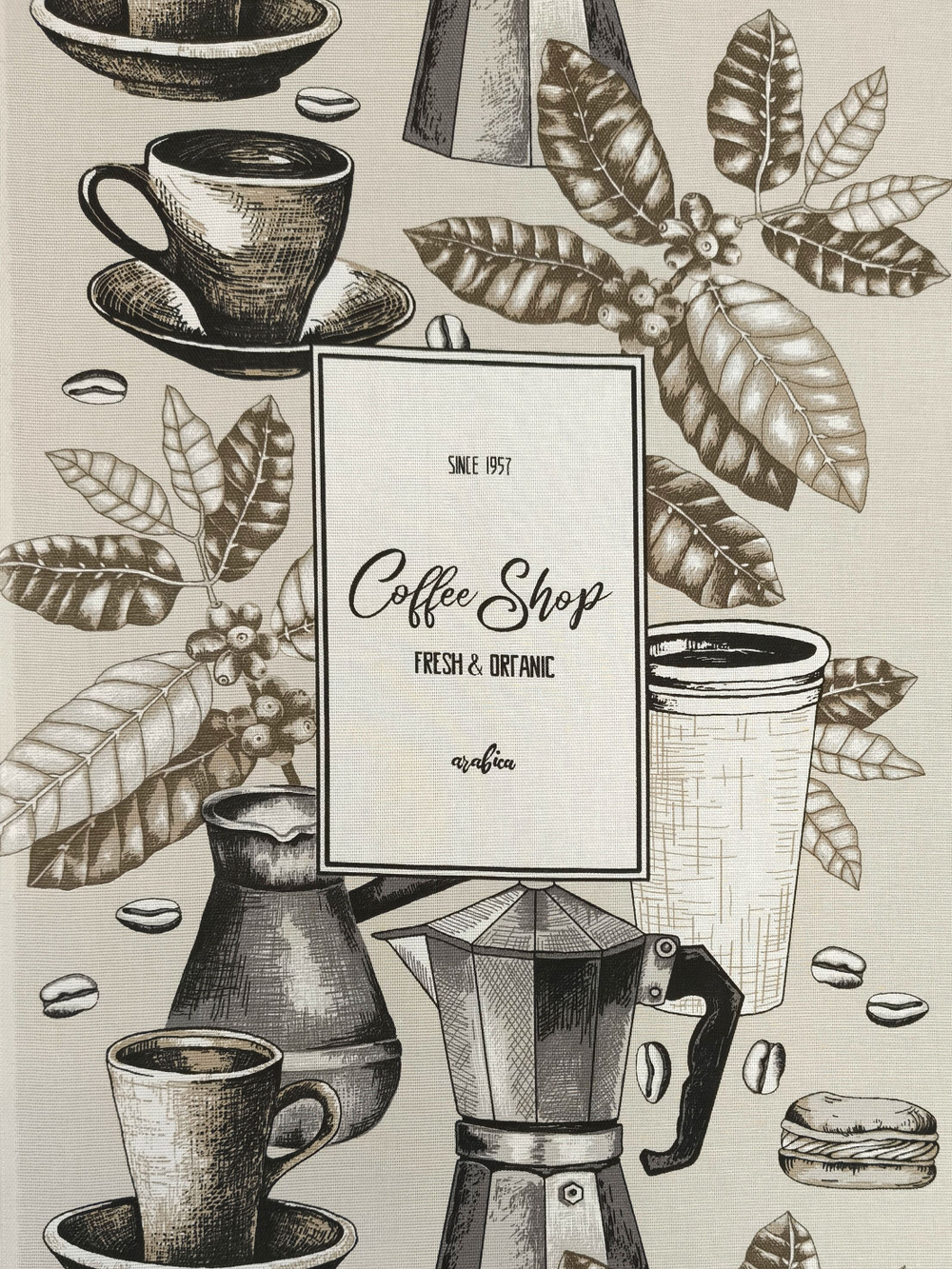 Рогожка ткань для шитья 150 см, хлопок 100%, плотная фактурная ткань для штор и скатертей Отрез 150х378 см (6 купонов)