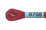 Мулине Gamma 100% хлопок, цв.0708 св-бордовый, 24 мотка по 8 метров