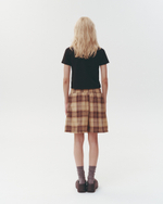 Plaid Boxer Shorts Beige