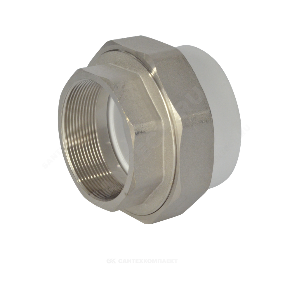 Муфта PP-R комбинированная разъемная белая Дн 75х2 1/2" ВР VALFEX 11155212