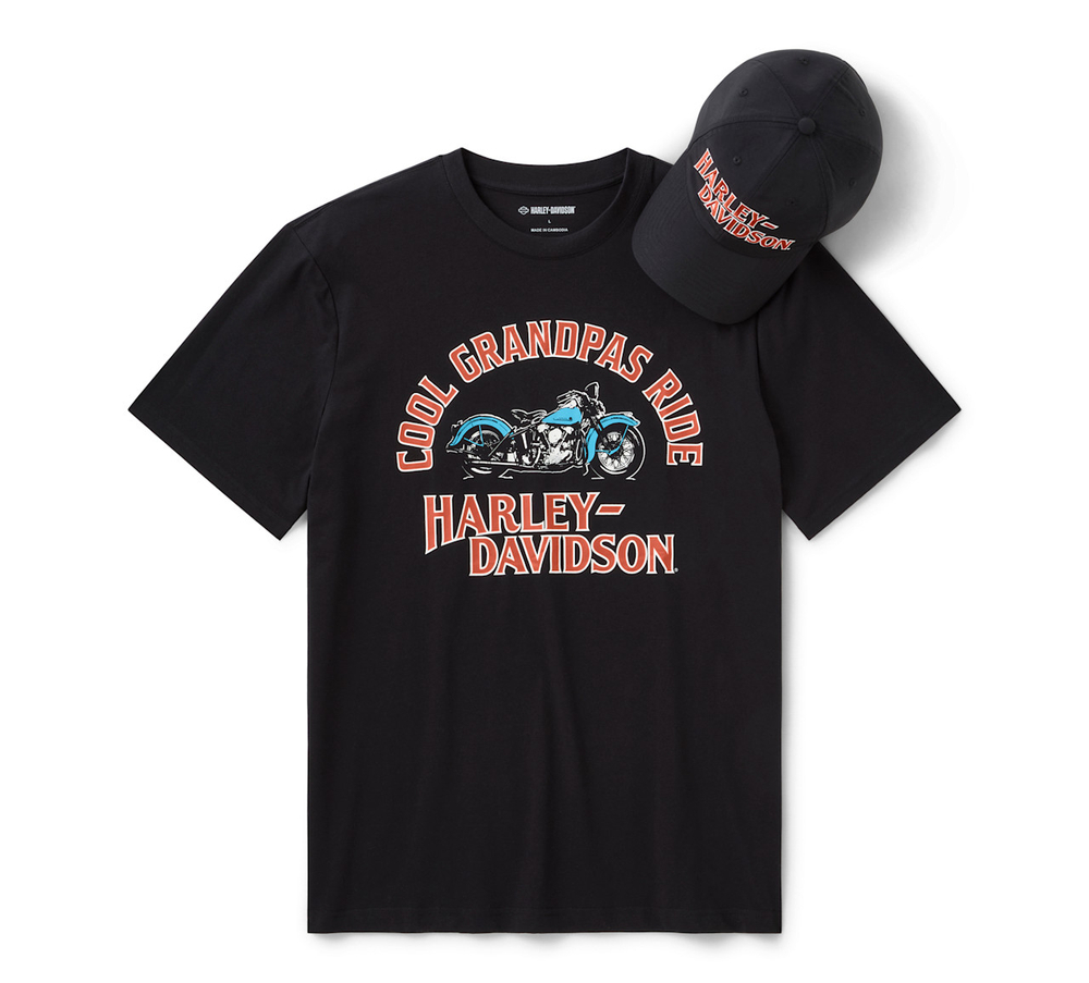 Набор футболка и кепка Men's Cool Grandpas Ride Gift Set Harley-Davidson