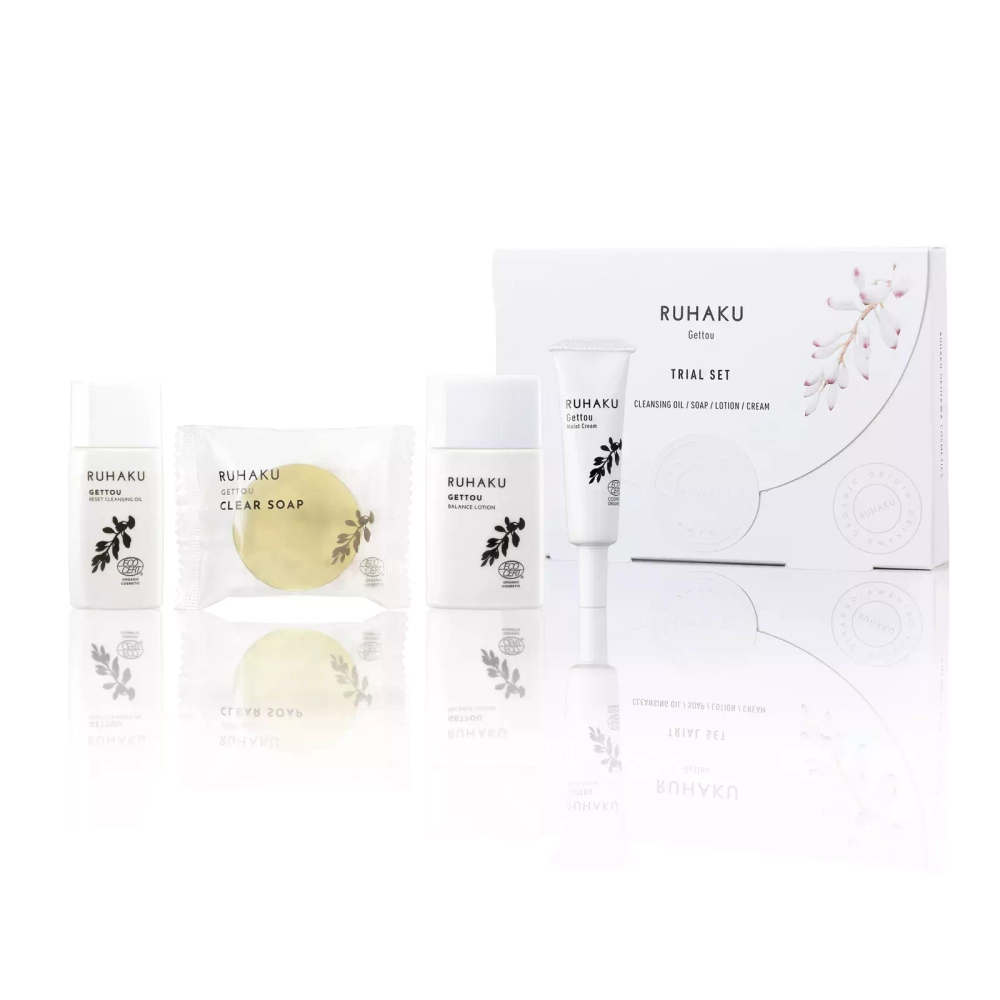 Ruhaku Пробный сет уходовой косметики для лица Рухаку- Trial Set S, 4 продукта