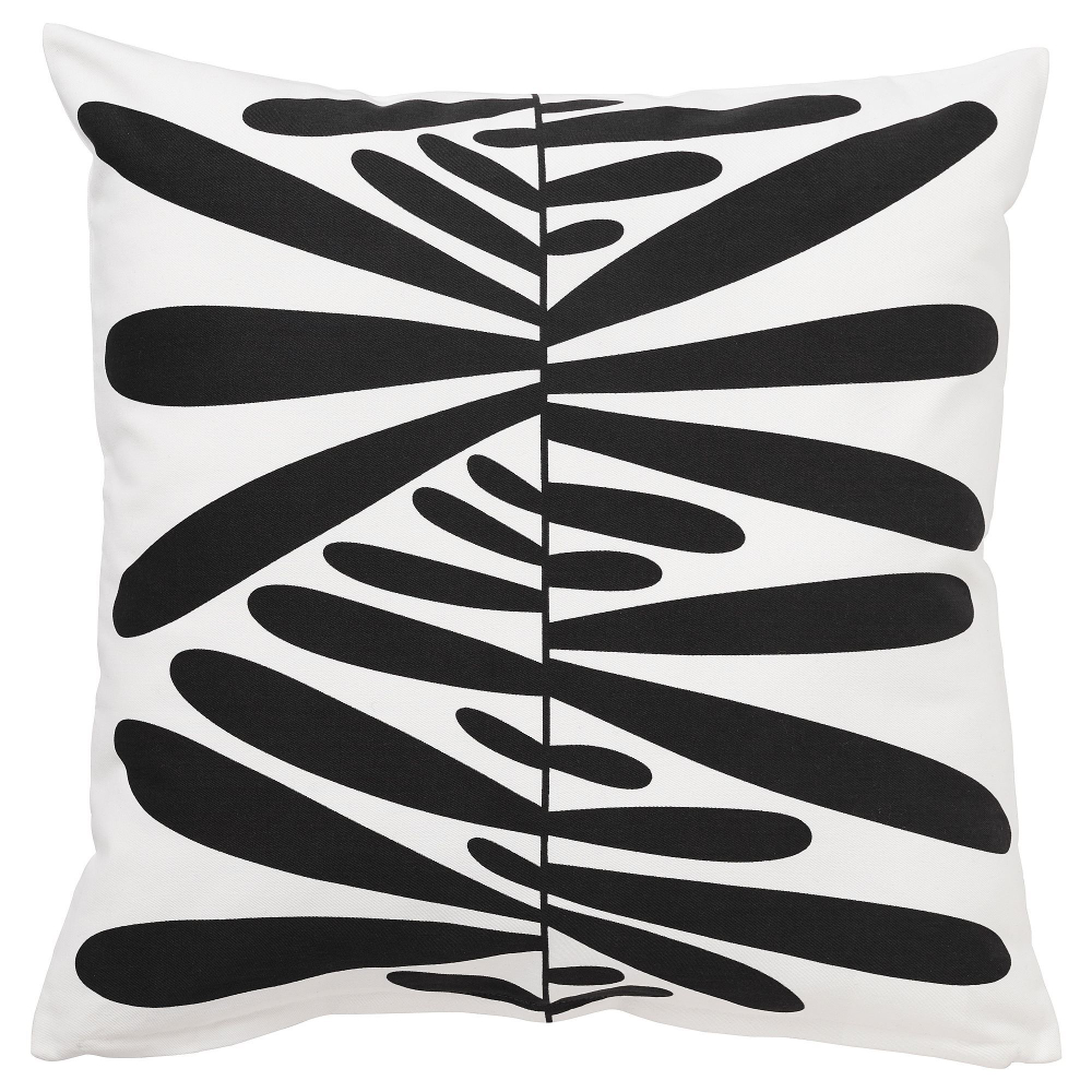 Чехол на подушку IKEA MAJSMOTT (МАЙСМОТТ), Белый, черный, 50x50 см