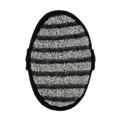 Мочалка «Мужская» объёмная, 10х15х5 с, medium/soft, чёрно-серая, для бани и сауны «Банные штучки»/ 30