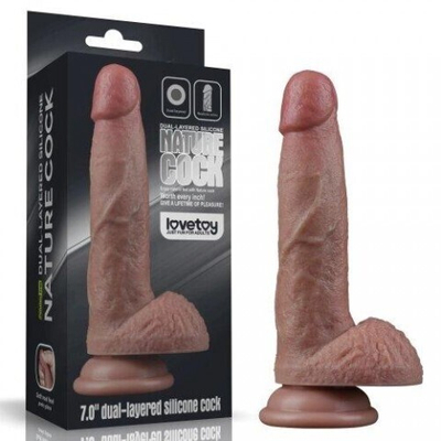 Фаллоимитатор Lovetoy (18,5×3,7 см) с двойной плотностью