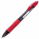 Ручка шариковая автоматическая с грипом BRAUBERG OFFICE STYLE, 1шт, КРАСНАЯ, узел 0,7 мм, линия 0,35 мм, тонированный корпус, 144211