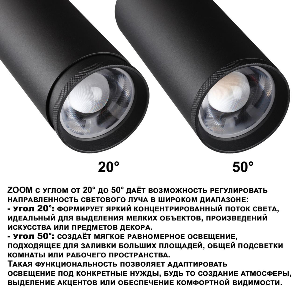 359584 PORT NT25 000 черный Светильник трехфазный трековый светодиод. с переключ. цв. темпер. и мощности IP20 LED 30-35-40W 220-240V 3000К\4000К\5700К