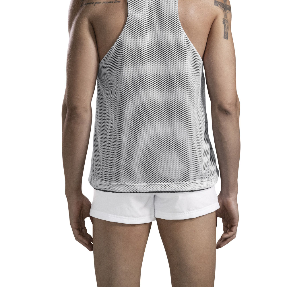 Бело-синяя двусторонняя мужская майка Fit Tank-top (Размер: S) (Цвет: разноцветный)