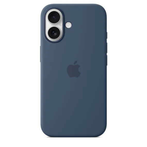 Чехол Silicone Case MagSafe для iPhone 16 Синий