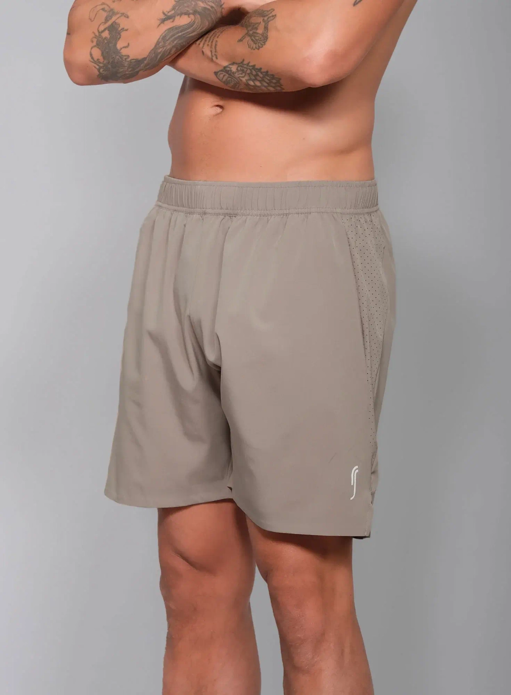 Мужские теннисные шорты RS Performance Shorts Solid Taupe/White (251M305105/000)