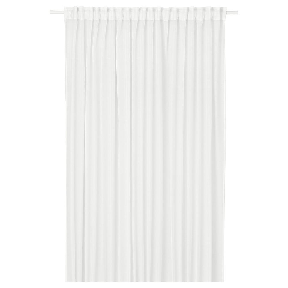 IKEA STENFRÖ  (ИКЕА СТЕНФРЁ)  -  Тюль, 1 шт. - белый/на тесьме 300x300 см