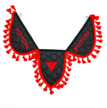Вымпел тройной Foton (экокожа, черный с красной вышивкой)