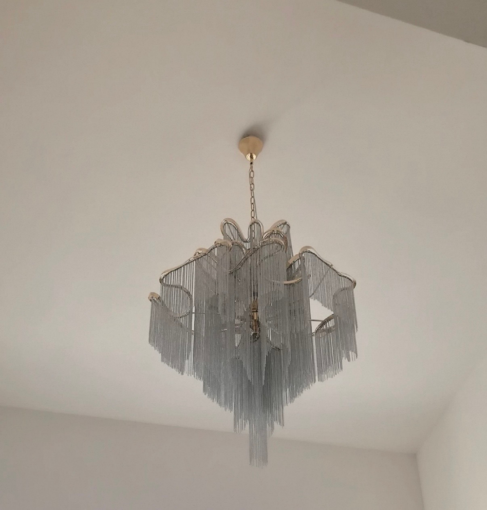 Pendant design lamp Stream by Terzani (Silver)