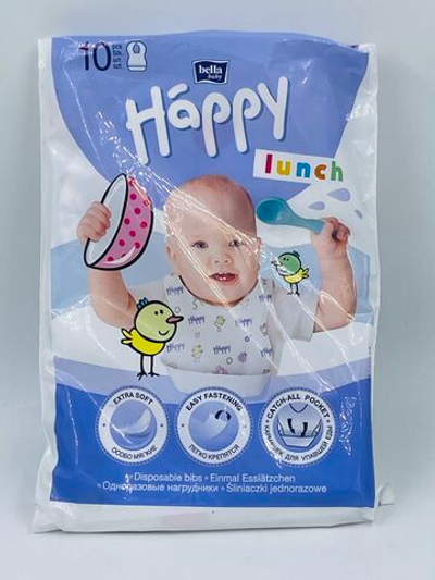 Bella baby Одноразовые нагрудники Happy Lunch, 1 уп. (10 шт. в упаковке)