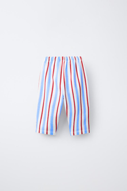ZARA БРЮКИ В ПОЛОСКУ, БЕЛЫЙ