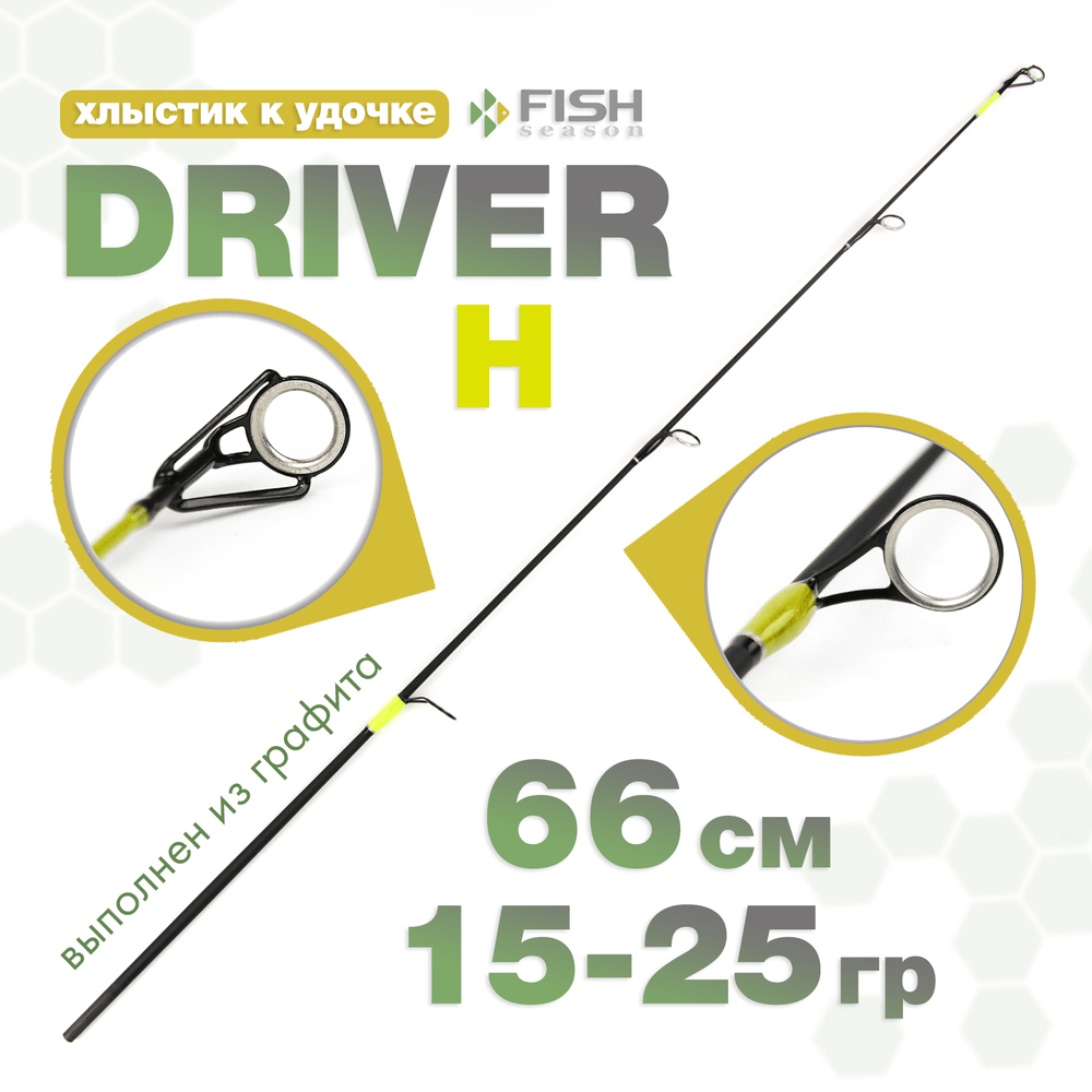 Хлыстик к удочке Driver H Желтый (66см, 15-25гр)