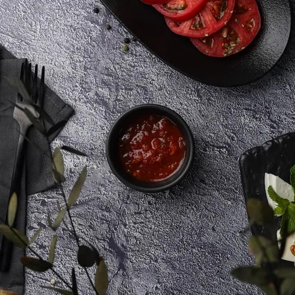 Соусник 110 мл d 7,7 см h4,1 см круглый фарфор Smooth Black Raw Stellar P.L. Proff Cuisine [12]