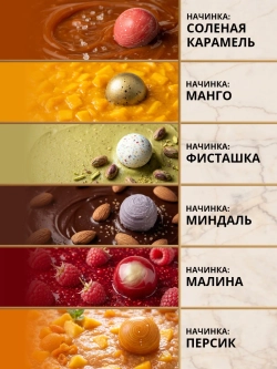 Подарочный набор шоколадных конфет ручной работы