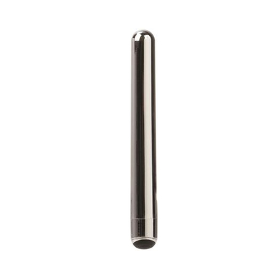 Серебристый тонкий вибромассажёр 5-FUNCTION PRECIOUS METAL SLIMS SILVER - 14 см. (Цвет: серебро)