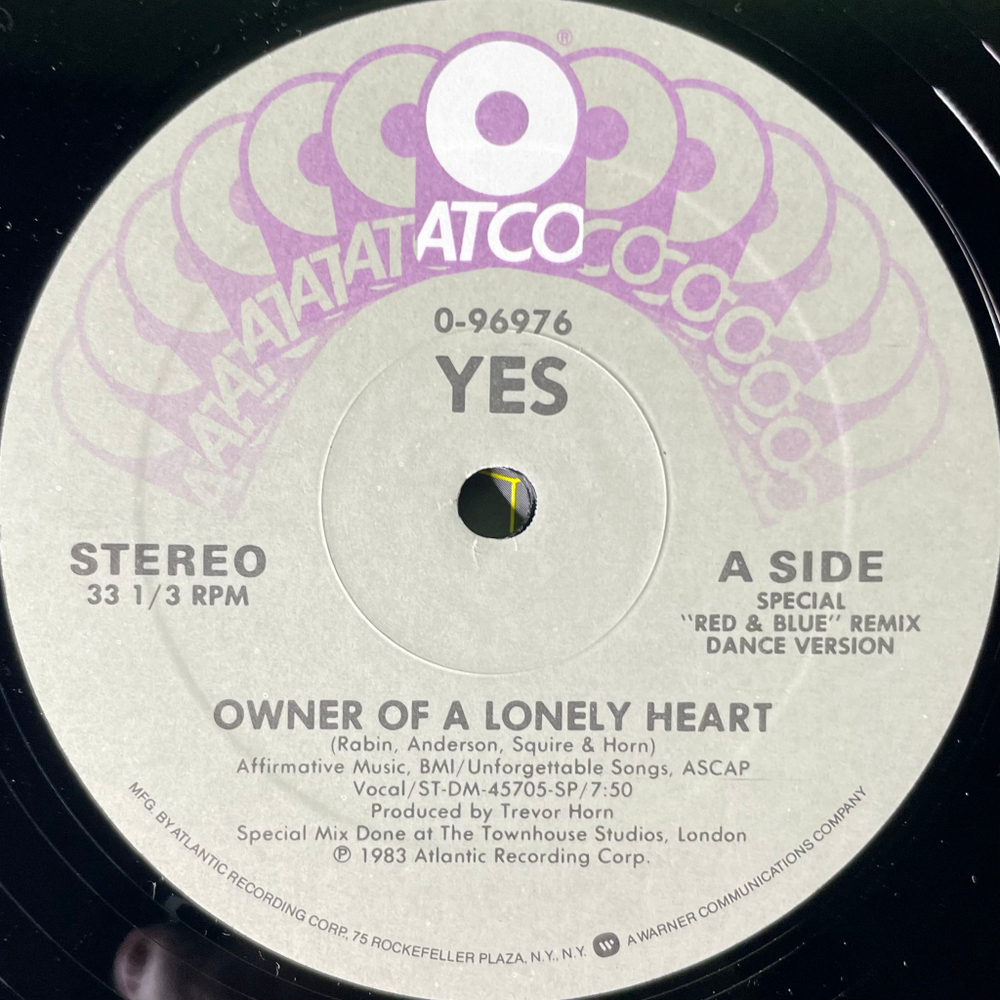 Yes ‎– Owner Of A Lonely Heart (США 1983г.) EP