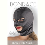 Шлем черный с прорезями для рта и глаз Three-Hole Mask (черный) (Цвет: черный)