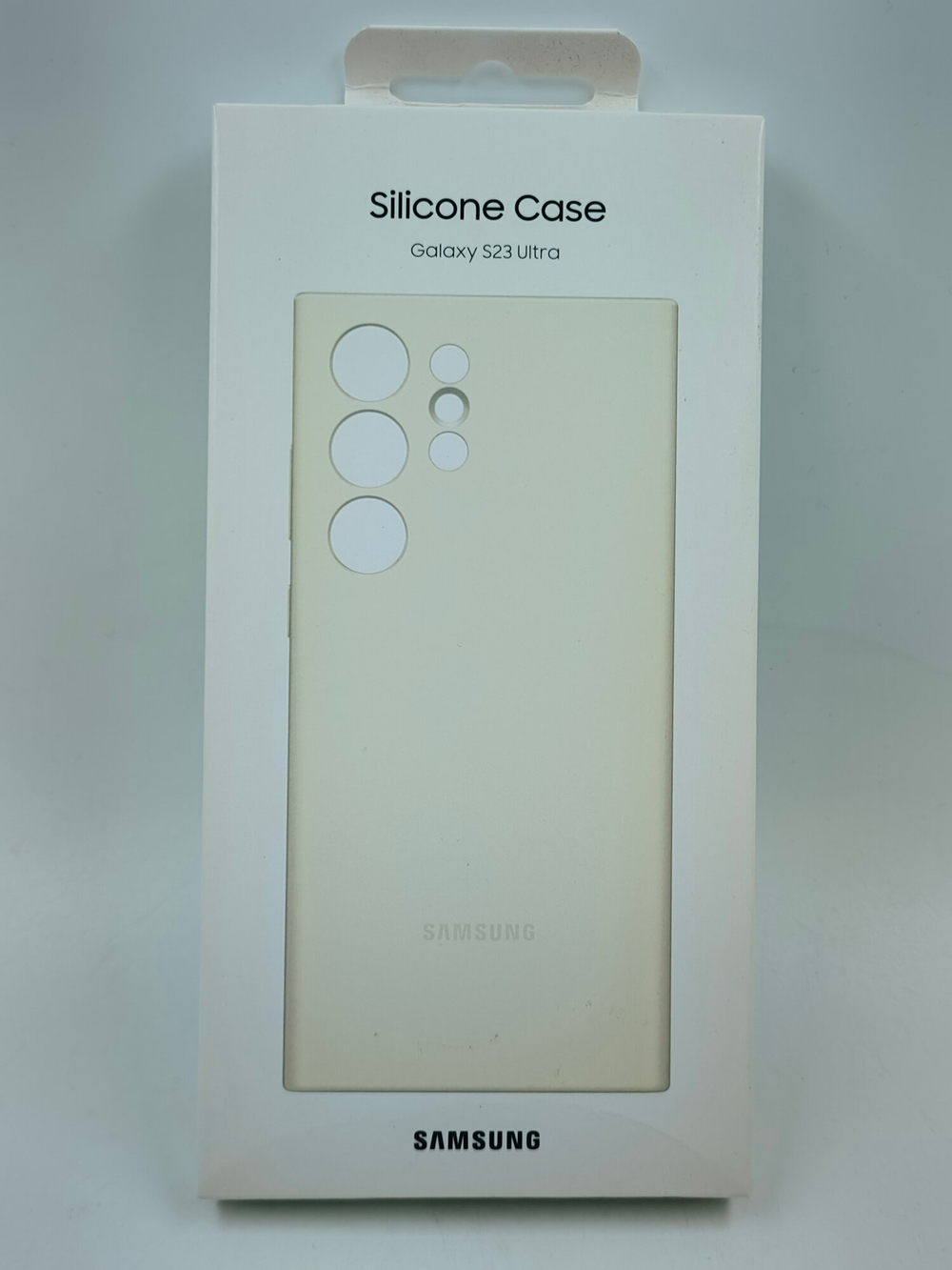 Силиконовый чехол для Samsung Galaxy S23 Ultra, бежевый (Из Финляндии)