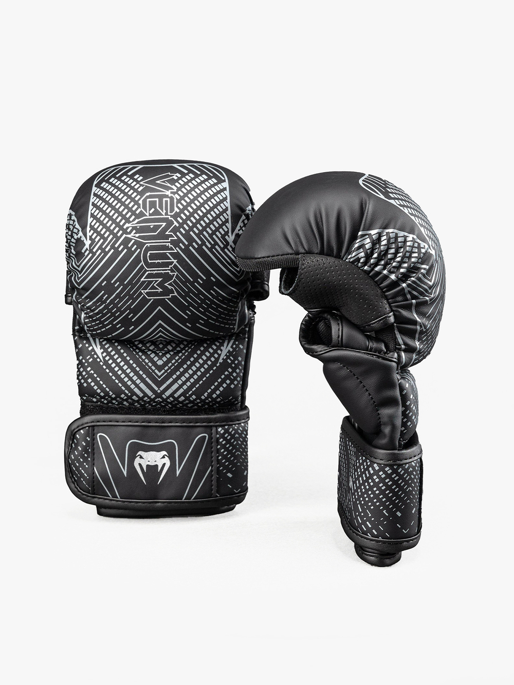 Перчатки ММА Venum Midnight Fury Black/Grey/Silver
