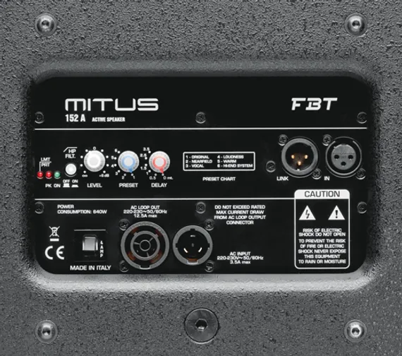 FBT MITUS 152A активная двухполосная акустическая система