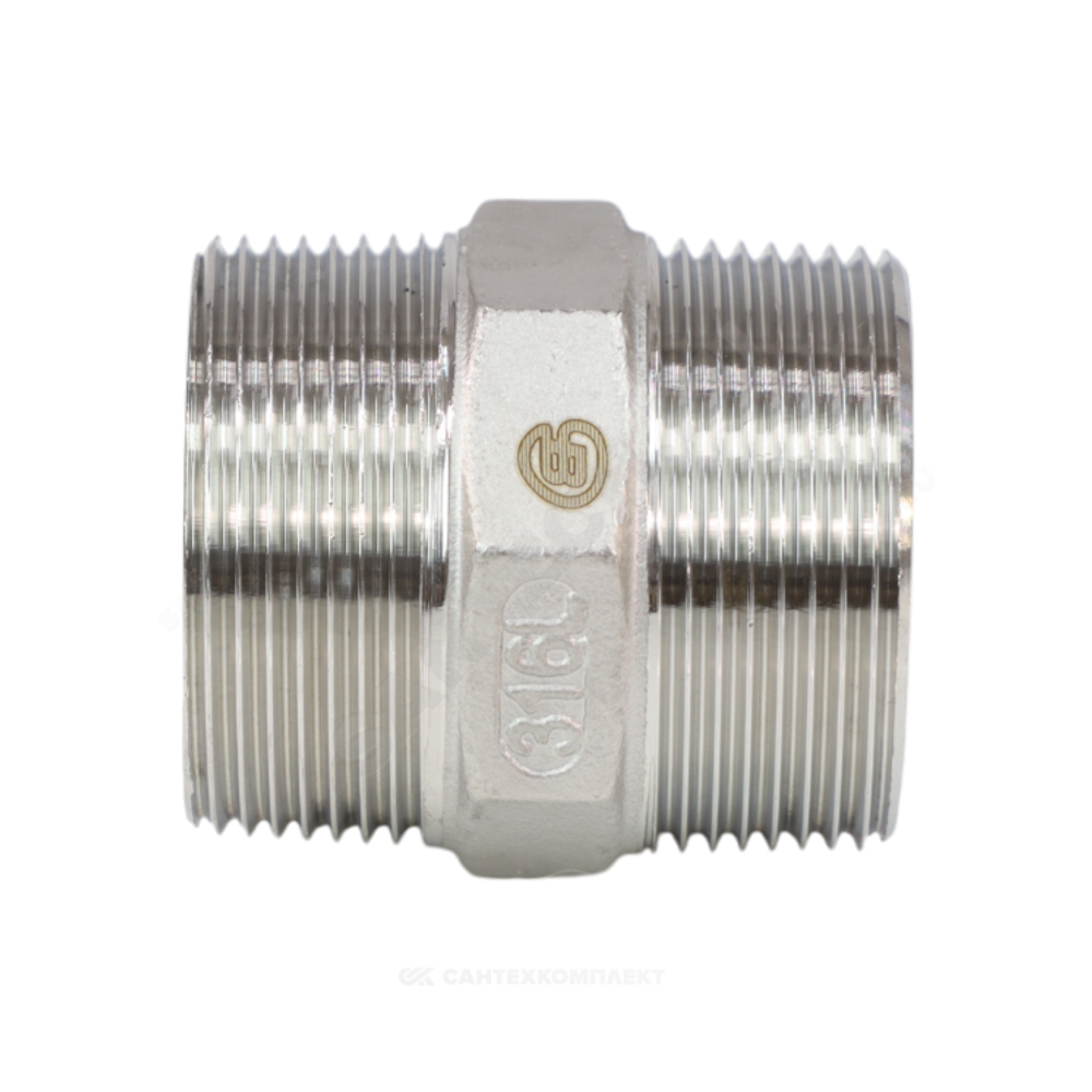 Ниппель сталь нерж Ду 15 (1/2") НР Benarmo