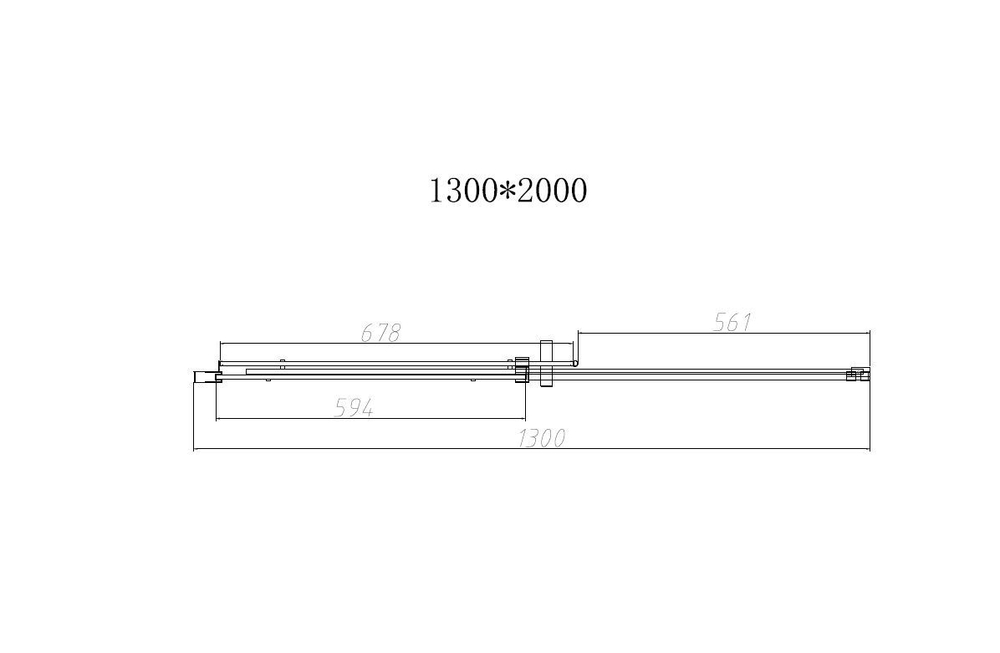 Душевая дверь Дайс (Dice) VDS-4D130CL, 1300, хром, стекло прозрачное,